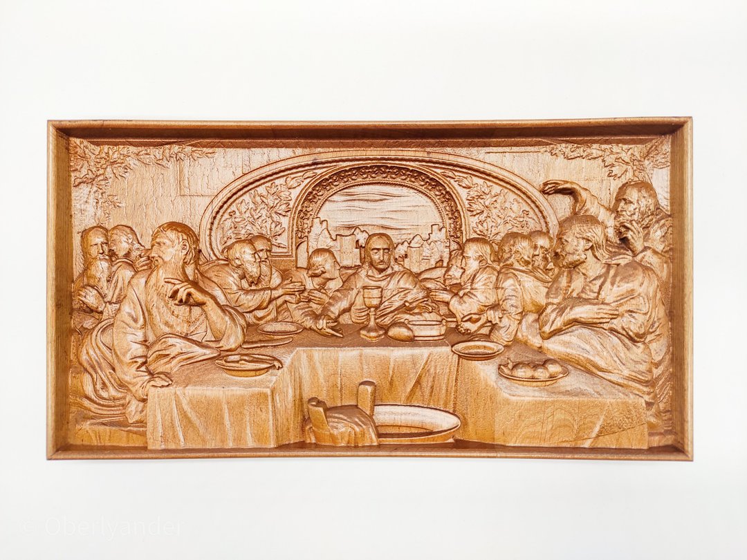 Jesus last supper, Religious home decor, The last supper, Cristmas gift, Baptism - 木工/竹艺/纸艺 - 木头 咖啡色