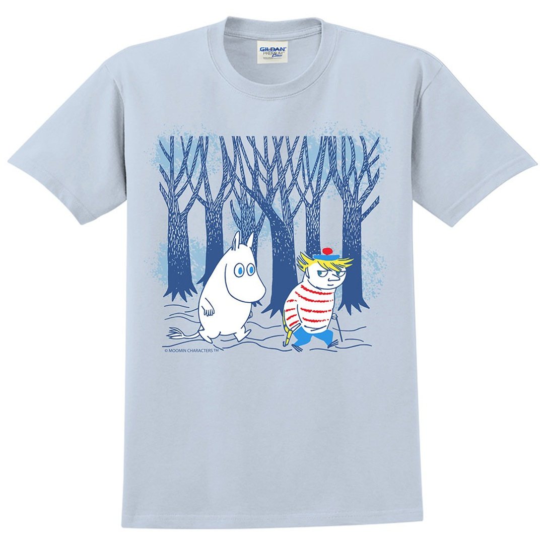 Moomin授权- 短袖T桖 噜噜米与迪琪 (2色) - 女装 T 恤 - 棉 蓝色