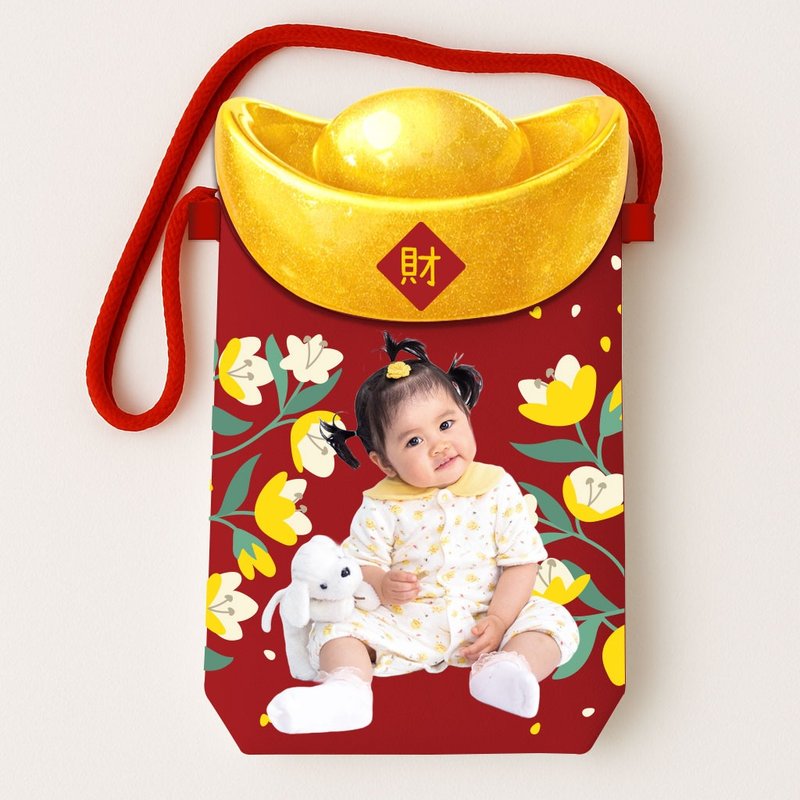 【定制造型盖头红包背袋】2026造型盖头红包收纳袋 - 红包/春联 - 其他人造纤维 红色