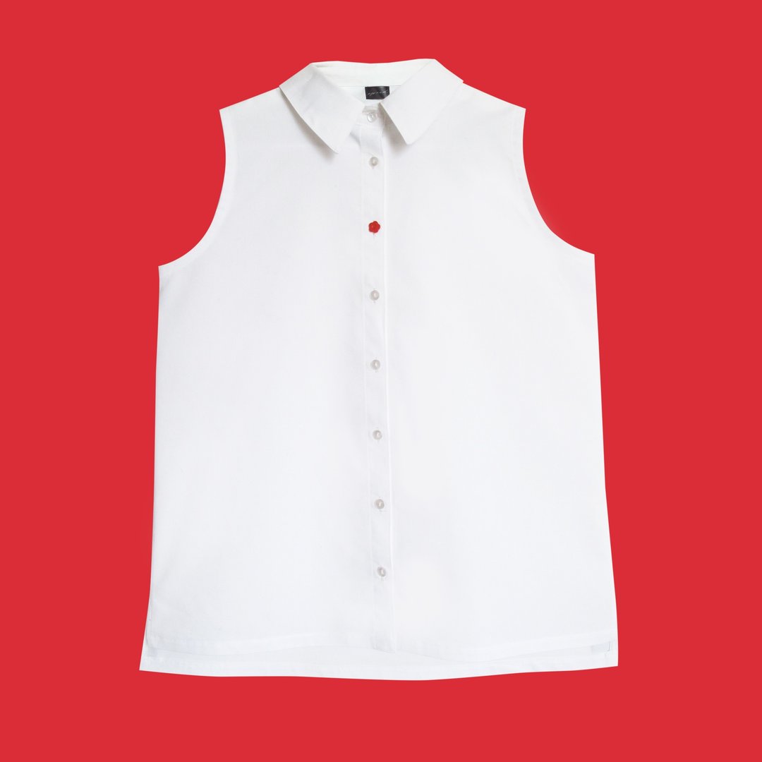 我在等你白衬衫 I AM WAITING FOR YOU WHITE BLOUSE - 女装上衣 - 其他材质 白色