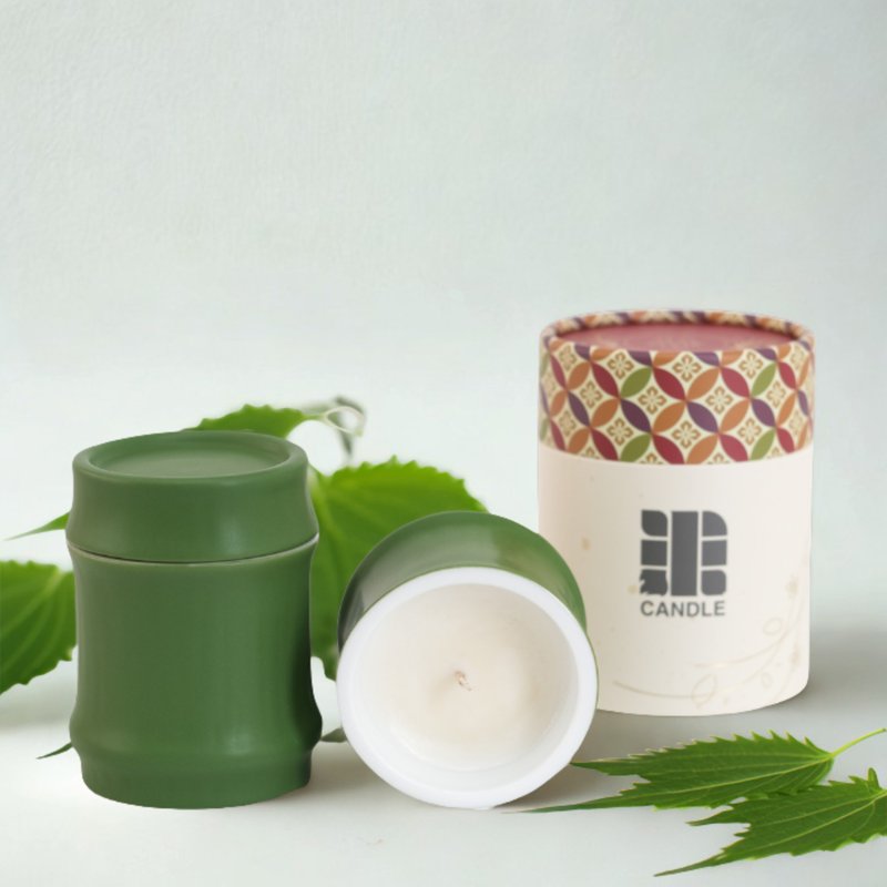 大米蜡烛 天然紫苏香型 日本手工 100%日本国产米蜡 可持续环保 - 蜡烛/烛台 - 环保材料 紫色