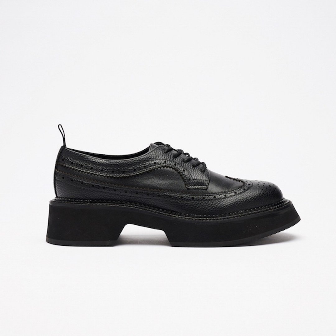 VATIC WINGTIP BROGUES SHOES BLACK 45mm厚底皮鞋 - 男款皮鞋 - 真皮 黑色