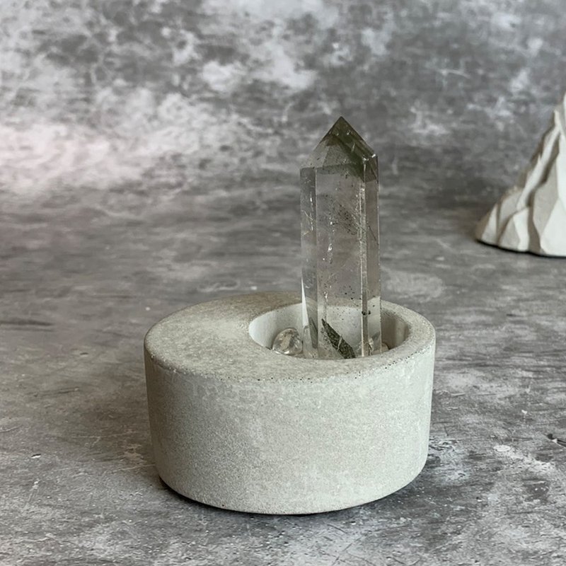 水晶柱- 绿幽灵  办公室疗愈微景观 设备摆饰 一物一图 - 摆饰 - 宝石 绿色