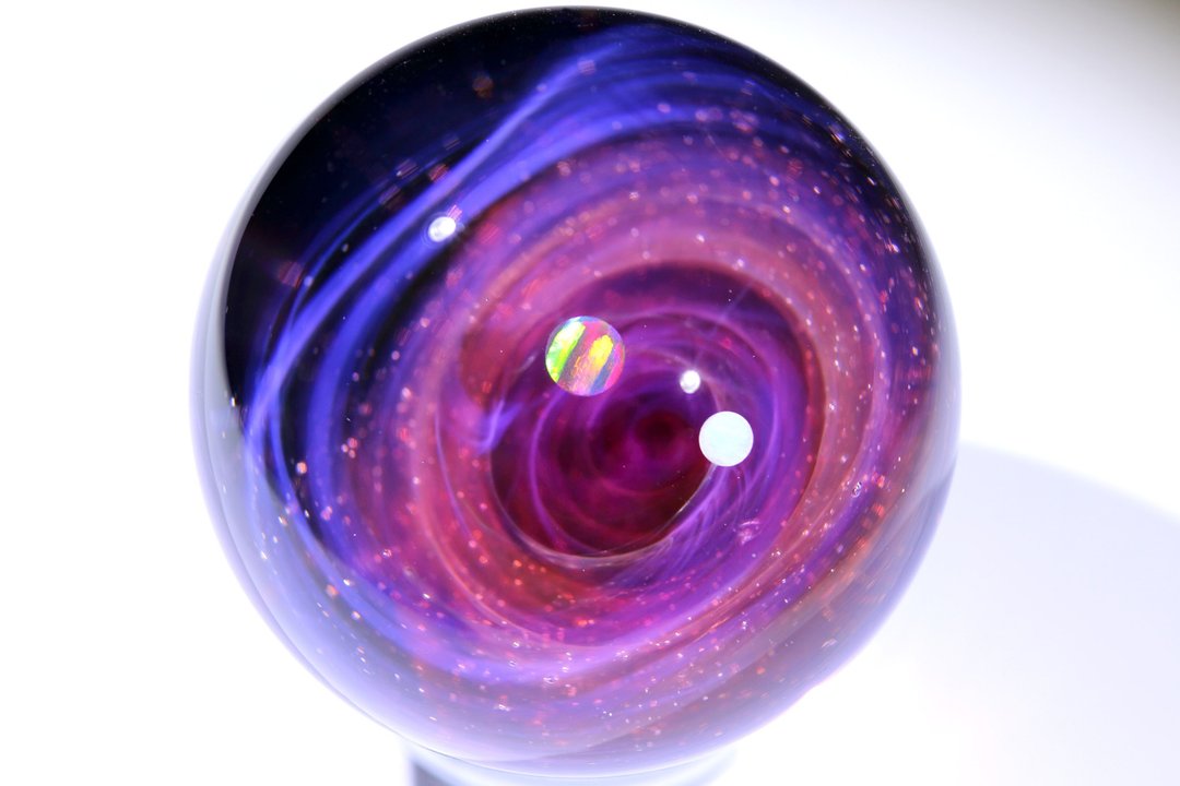 49mm 宇宙玻璃球摆设 no.M072 - 摆饰 - 玻璃 紫色