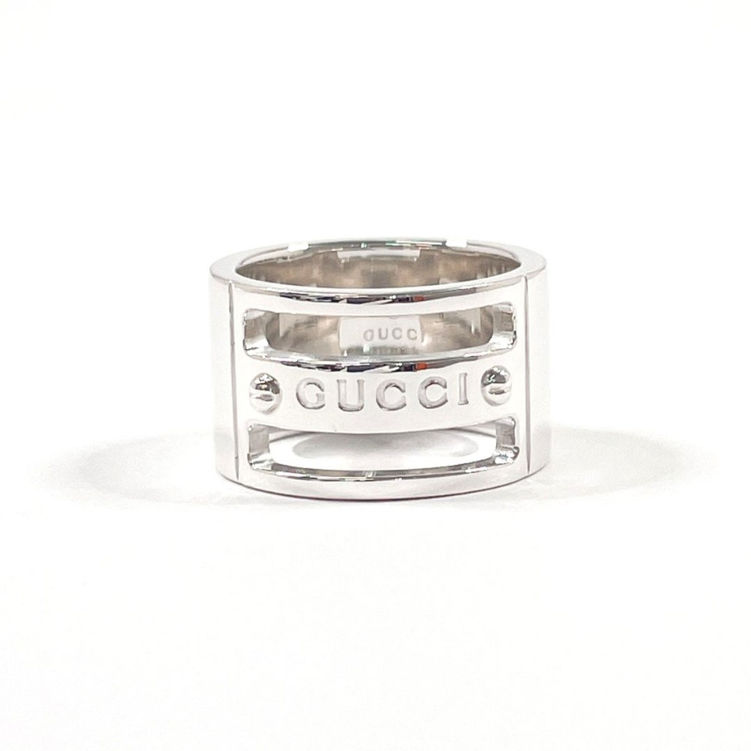 【日本直送 二手美品】10.5号 Gucci 古驰 戒指 螺丝 Logo 宽版戒指 银 925 饰品 - 戒指 - 纯银 银色