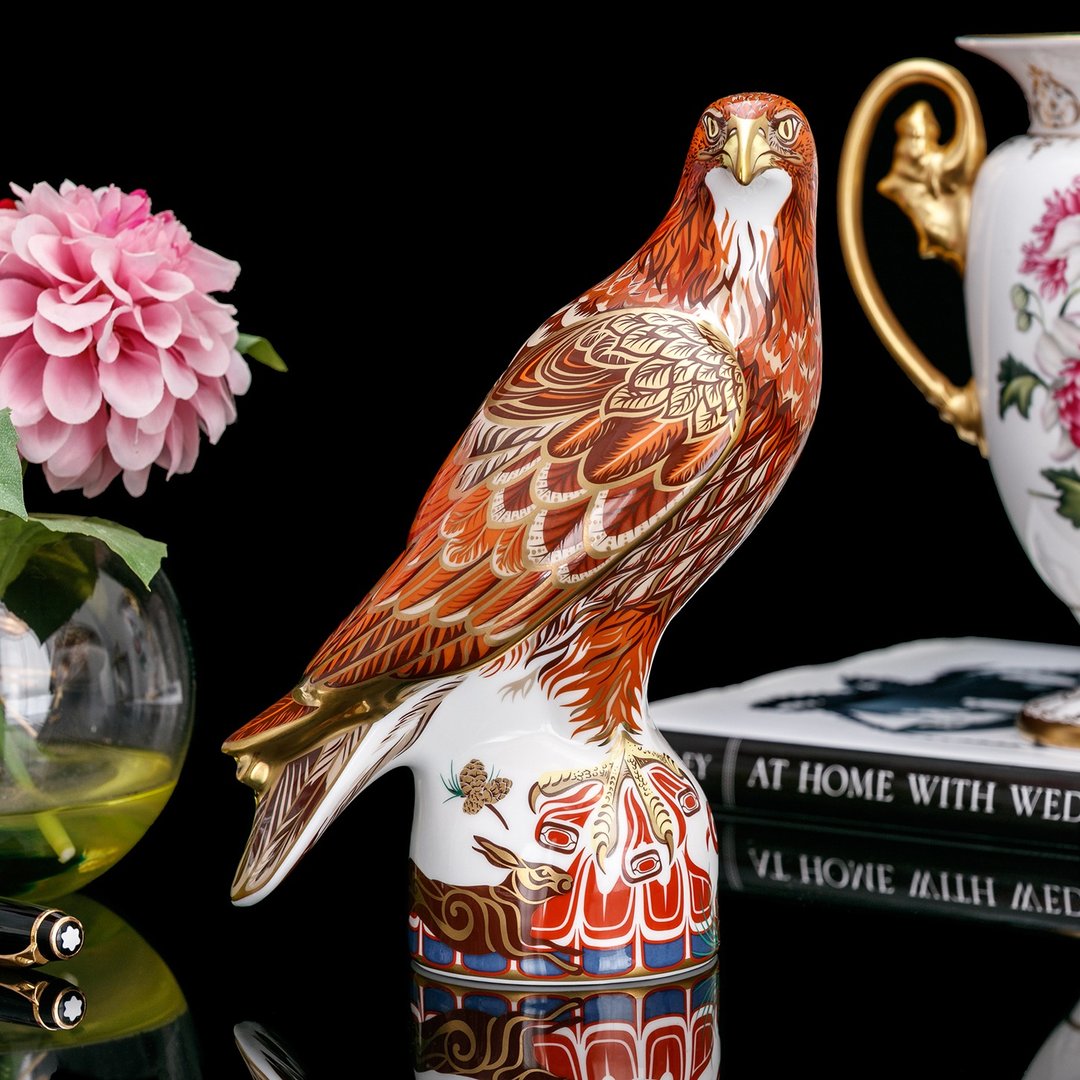 英国制Royal Crown Derby 2017威风凛凛王者金雕鹰镇纸骨瓷装饰 - 摆饰 - 瓷 
