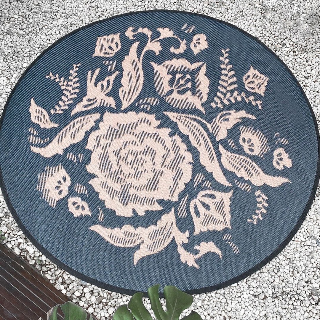 PDM | PORCE圆形编织地垫L(瓷釉粉) - 地垫/地毯 - 防水材质 粉红色