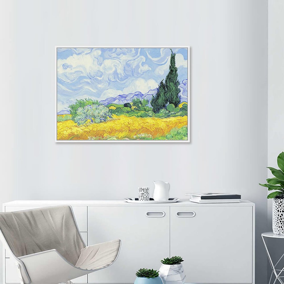 麦田里的丝柏树_挂画_名画系列_台湾制造 两个工作天快速出货 - 海报/装饰画/版画 - 棉 多色