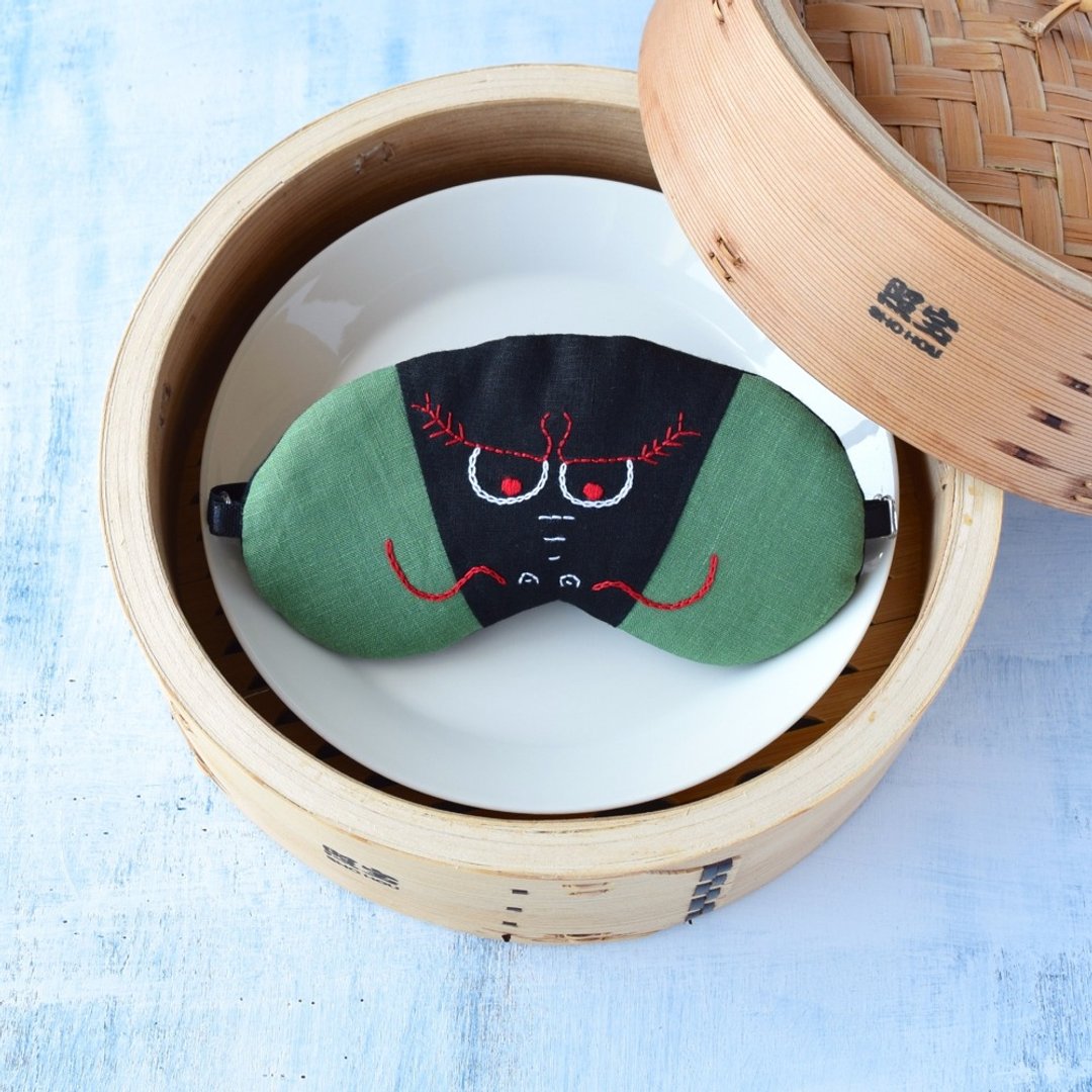 笑龙包/green/眼罩/睡眠/旅游/龙 - 眼罩 - 棉 绿色
