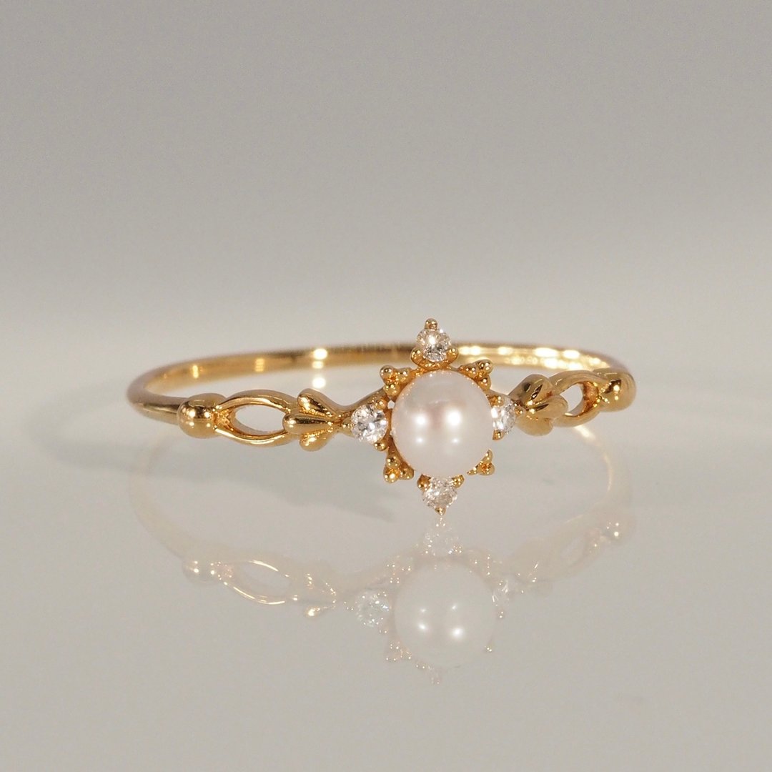 18K金珍珠花园戒指 18K Gold The Pearl Garden Ring - 戒指 - 贵金属 