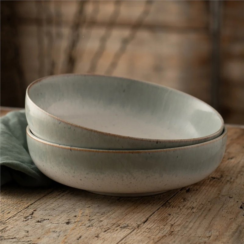 爱尔兰Belleek Living 海雾窑变釉 陶瓷圆形深盘4入组 入厝礼 - 盘子/餐盘/盘架 - 陶 灰色