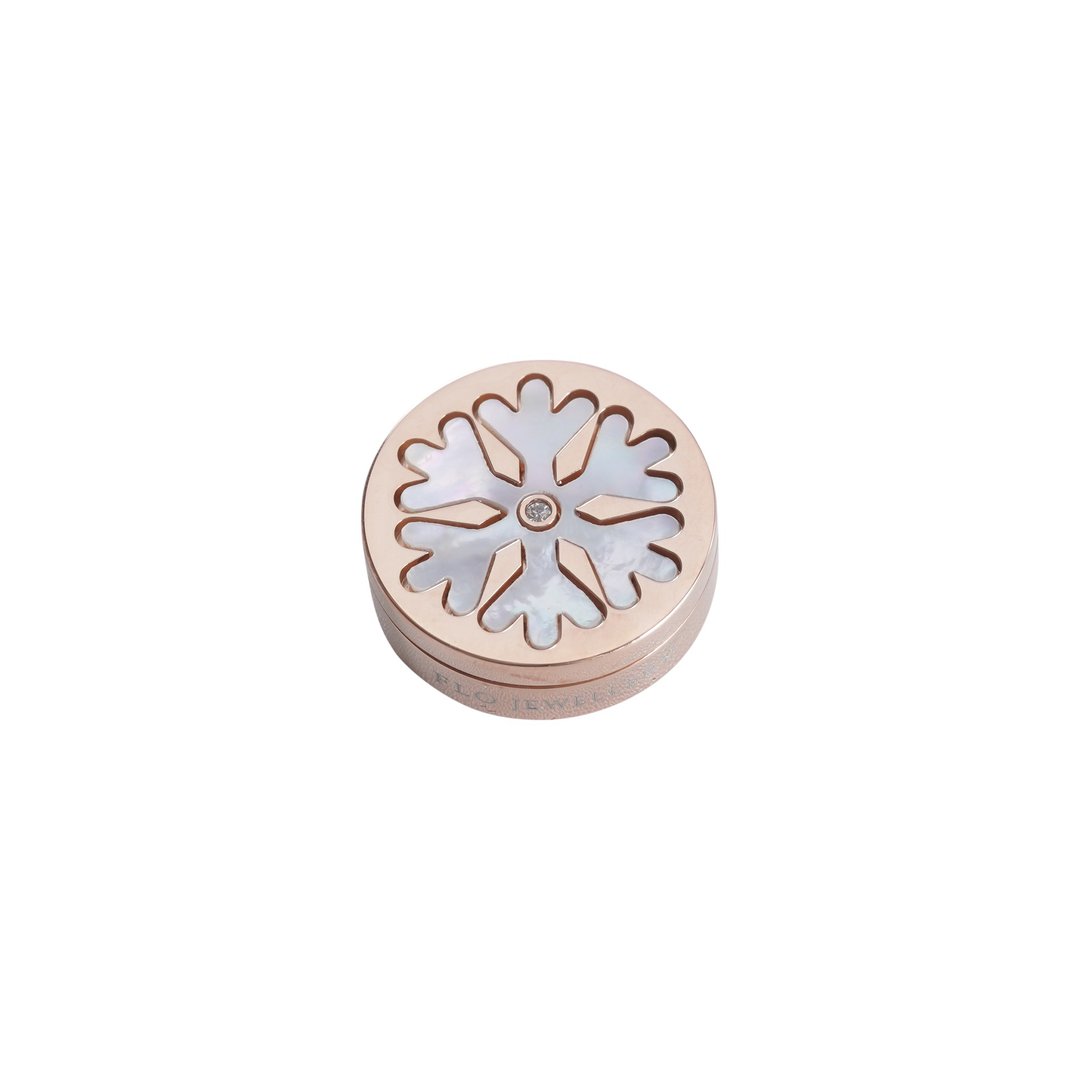 雪花珍珠贝母FLO Diffuser專利擴香飾物扣(專利擴香石) - 其他 - 不锈钢 银色