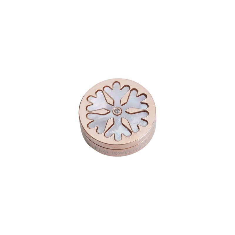 雪花珍珠贝母FLO Diffuser專利擴香飾物扣(專利擴香石) - 其他 - 不锈钢 银色
