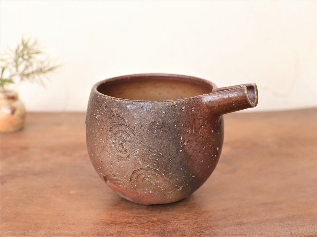 Bizen ware sake set kt-060 - 酒杯/酒器 - 陶 咖啡色