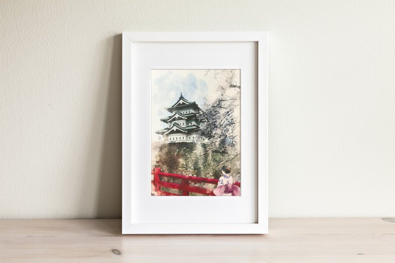 弘前城散策 - 海报/装饰画/版画 - 纸 多色