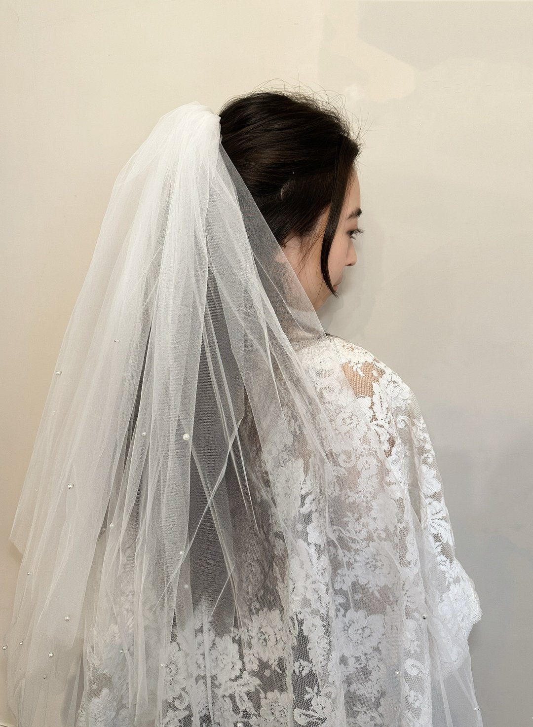 millerbride veil 珍珠双层长头纱 - 发饰 - 聚酯纤维 