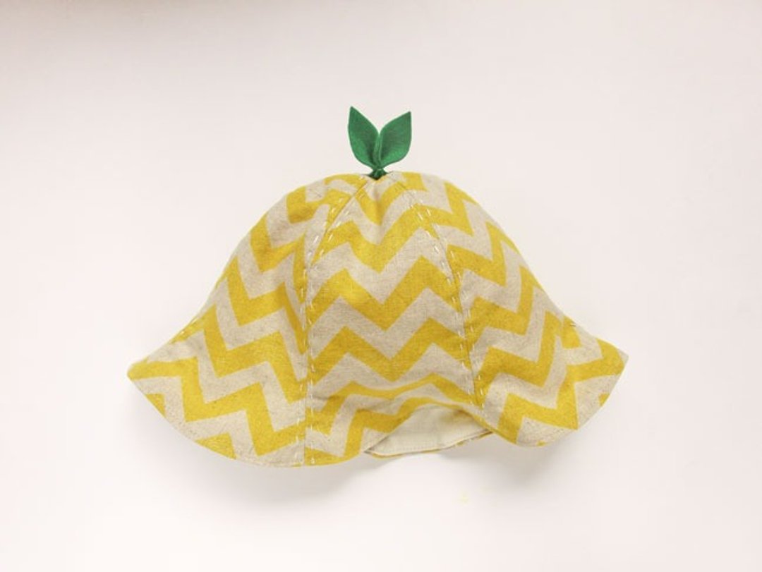 Grow Up! Leaf Hat for Baby & Toddler /ZigZag Yellow - 围嘴/口水巾 - 棉 黄色