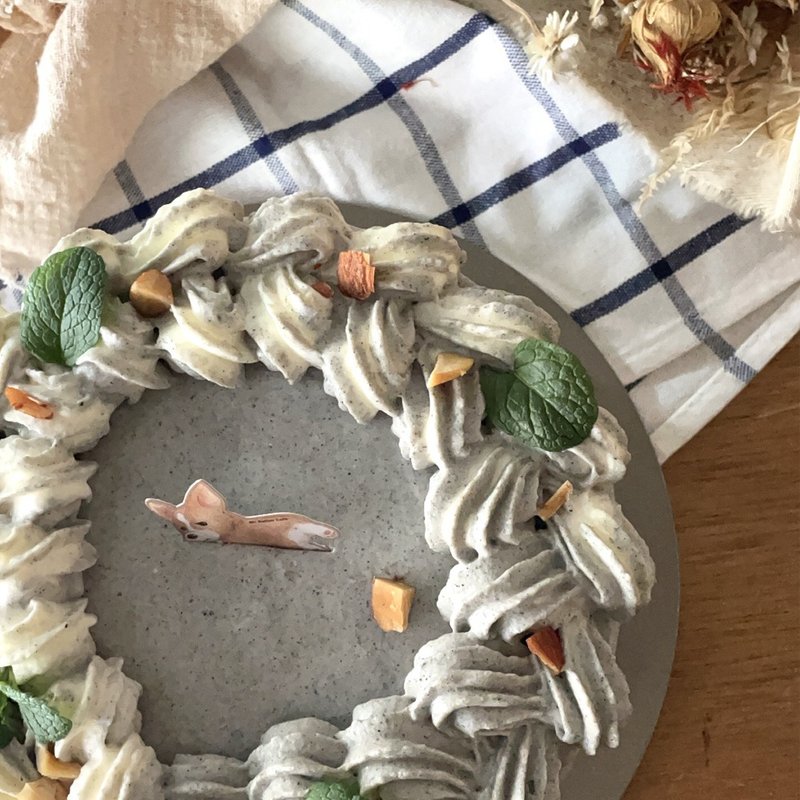 芝麻慕斯戚风可代写卡片/可代写卡片 - 蛋糕/甜点 - 新鲜食材 多色