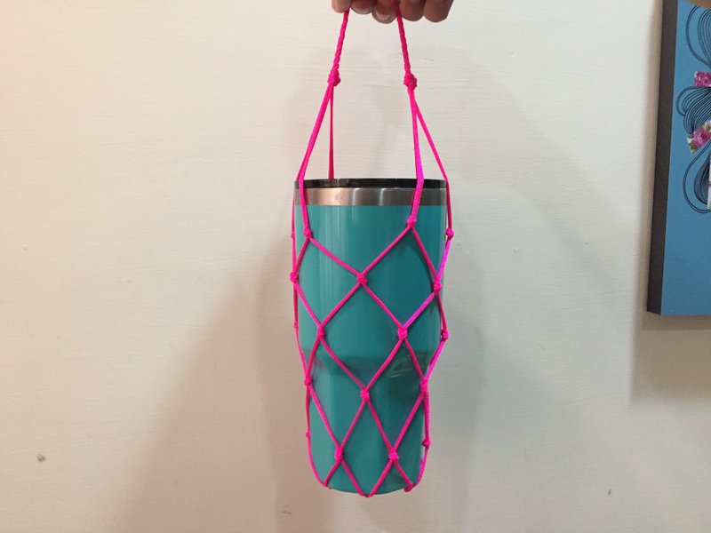 【手作】随身杯环保提袋【利利安线-共8色可挑】 - 随行杯提袋/水壶袋 - 聚酯纤维 多色