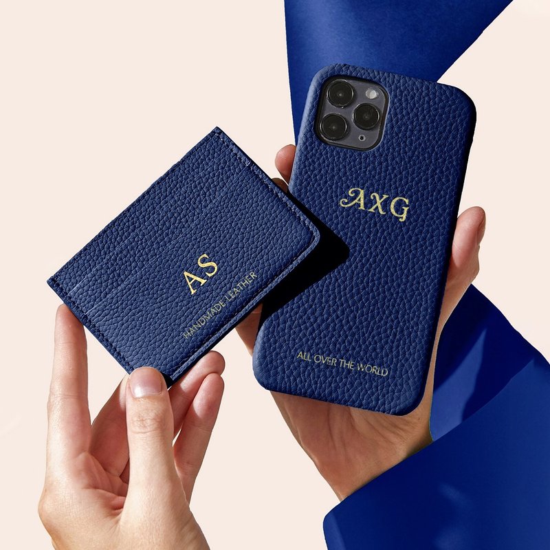 【可客製】iPhone 14 Pro 手機殼+卡夾 真皮保護殼套 Plus/ProMAX - 手机壳/手机套 - 真皮 