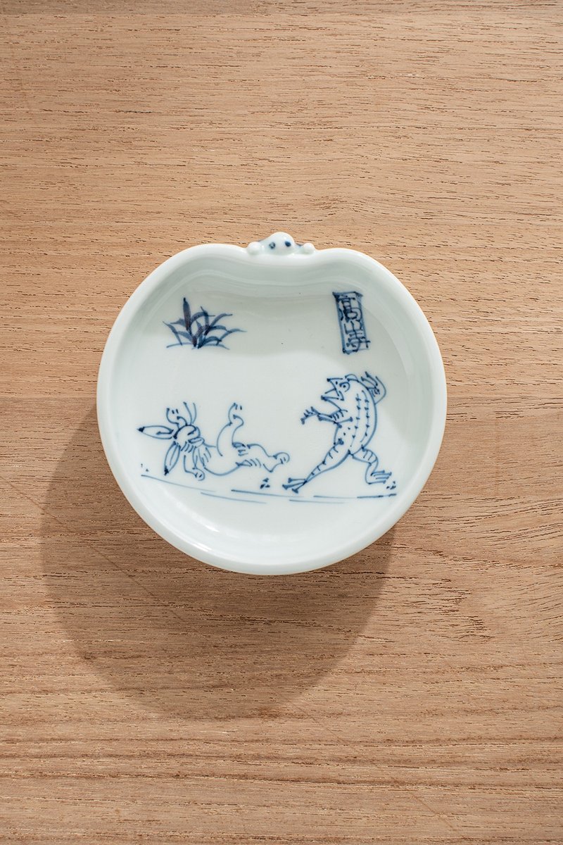高山寺鸟兽戏 一闲人圆形小碟 /洸琳窑 - 浅碟/小碟子 - 瓷 