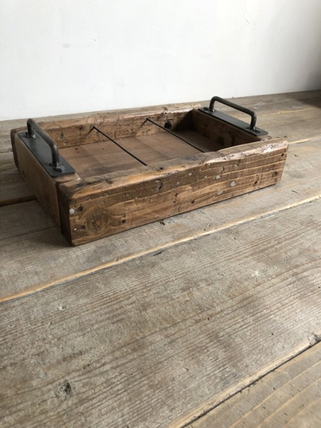 Limited quantity OWB-S old wood box iron wooden box storage vintage wood box - 摆饰 - 木头 