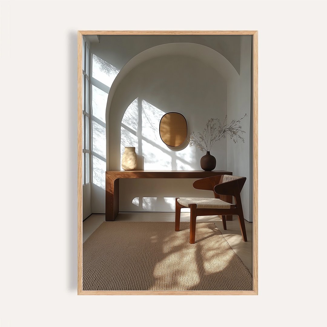 光影下的静谧室语 Serenity in Shadows / 极简室内光影摄影挂画 - 海报/装饰画/版画 - 纸 