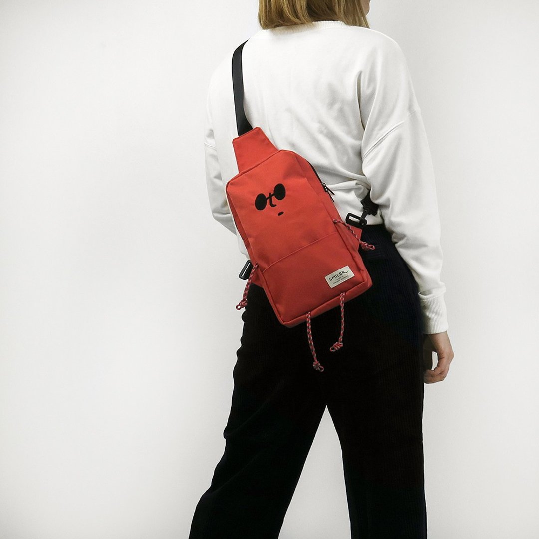 Orange Buddy - Unisex Body Bag - 侧背包/斜挎包 - 尼龙 橘色