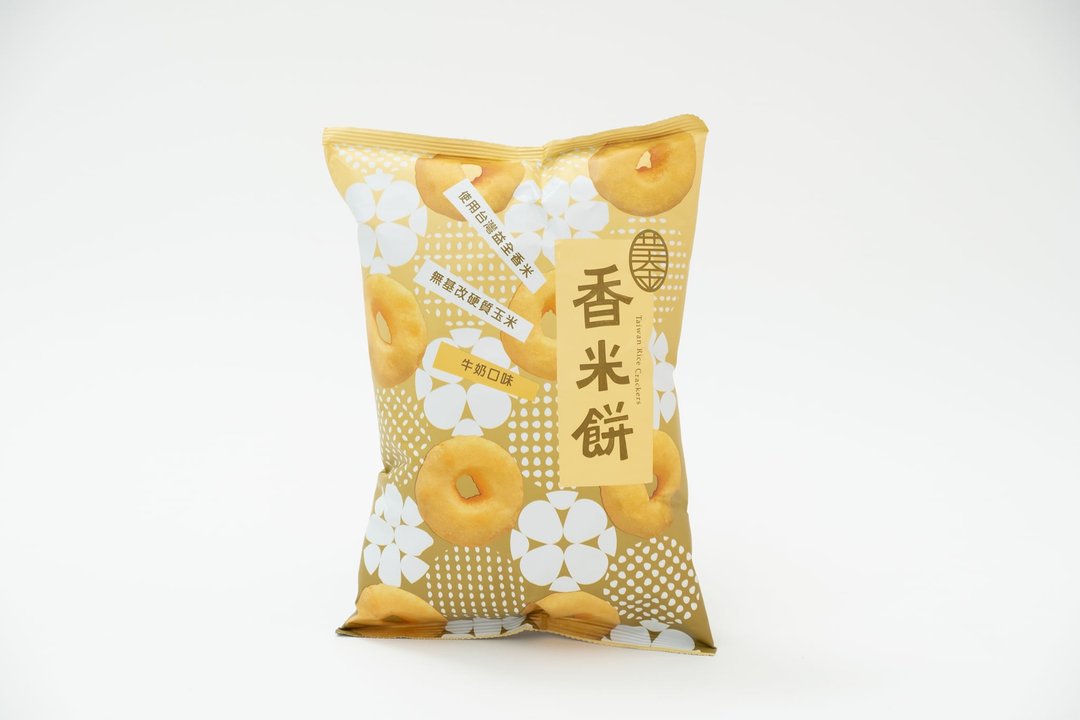 无米乐 香米饼  牛奶口味 - 零食/点心 - 其他材质 金色