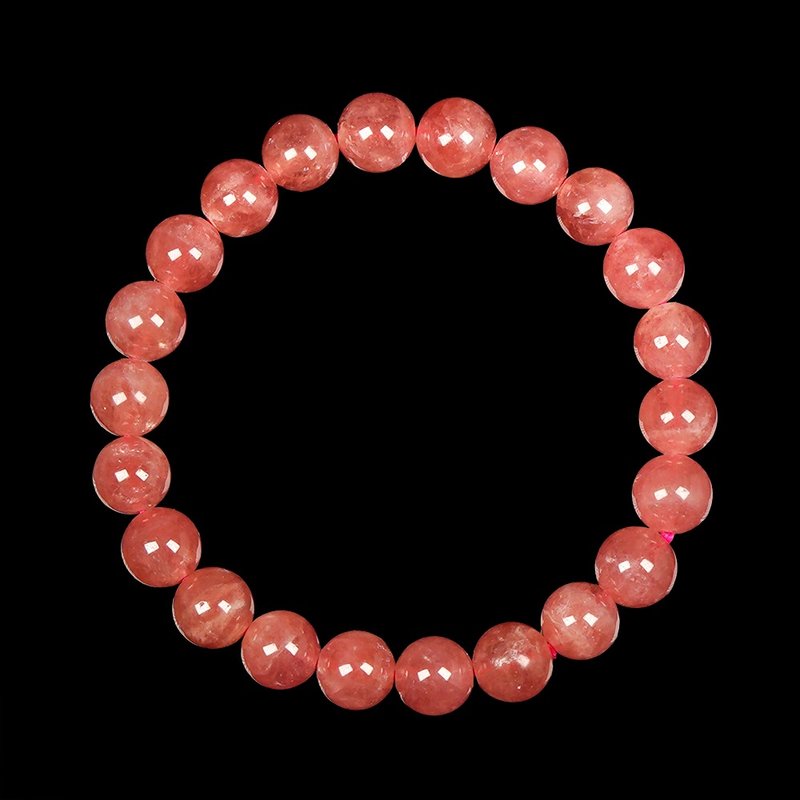 【正佳珠宝】阿根廷红纹 顶级透体红纹 8.3-8.8mm 红纹石手珠 - 手链/手环 - 半宝石 多色