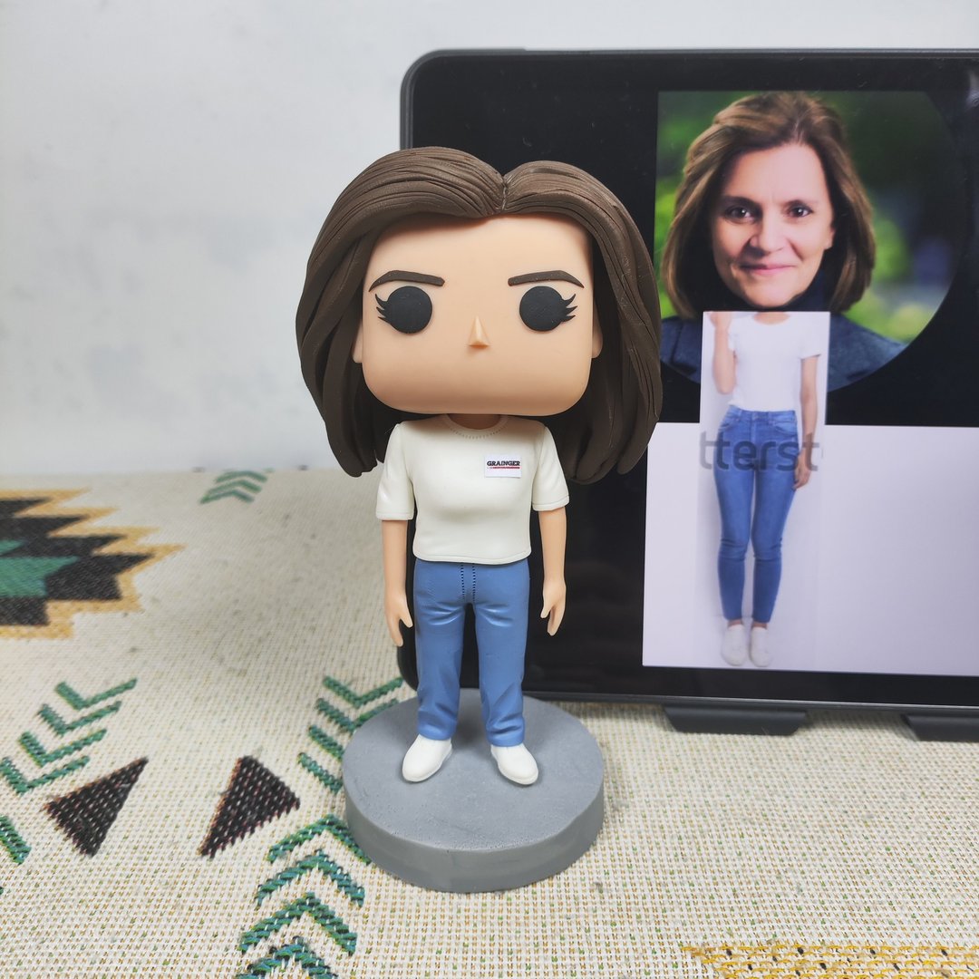 纯手工定制美国Funko Pop 自画肖像公仔娃娃男朋友老公生日礼物 - 玩偶/公仔 - 粘土 多色
