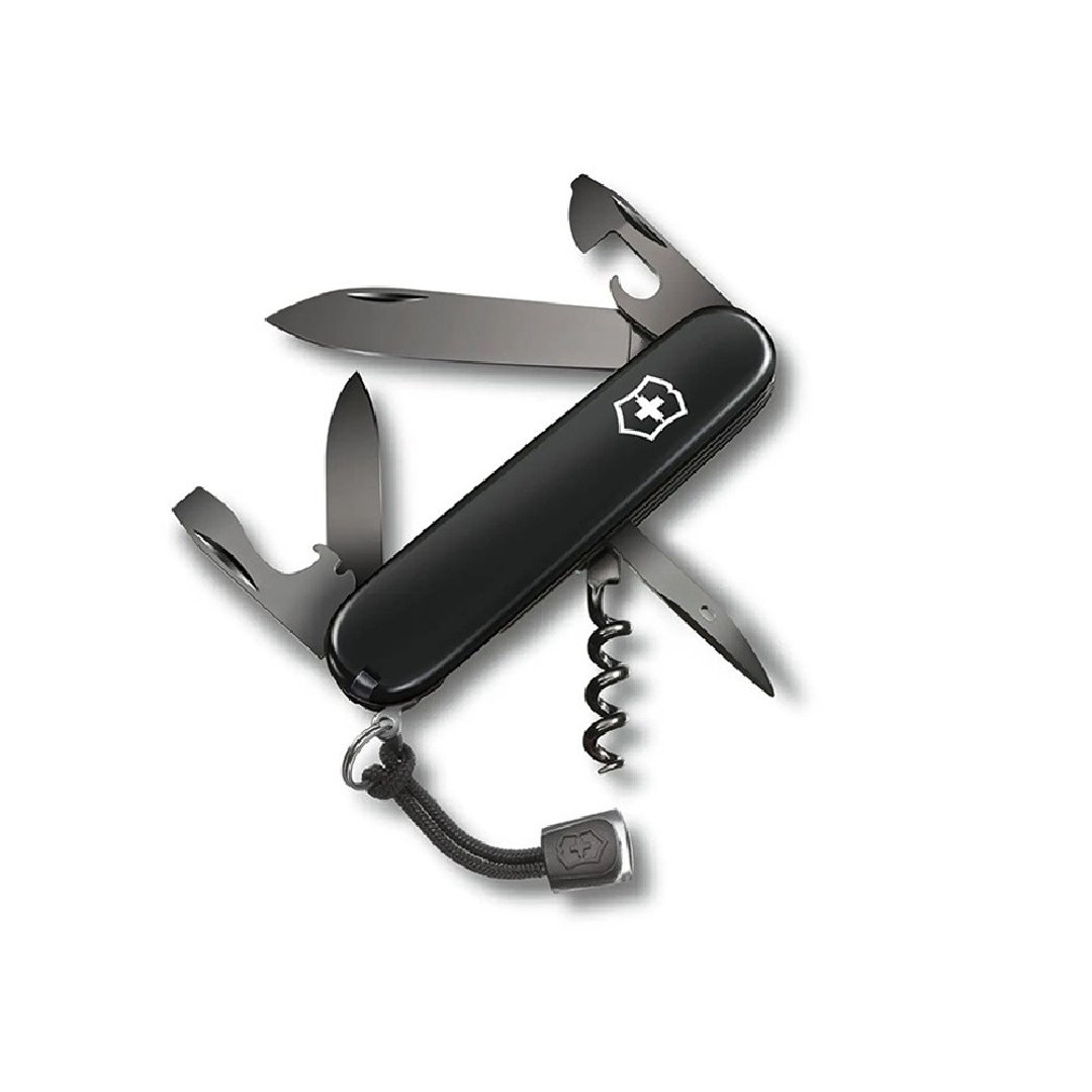 VICTORINOX 瑞士维氏 瑞士刀 Spartan 12用 91mm 极黑 1.3603.31P - 露营用品 - 不锈钢 黑色