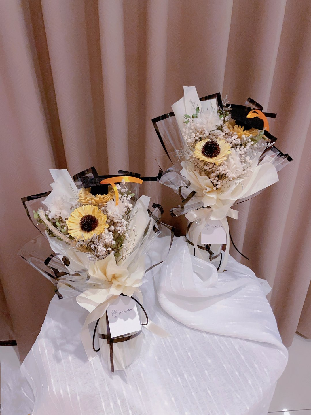毕业花束 干燥花花束 向日葵花束 太阳花花束 干燥花束 毕业礼物 - 摆饰 - 植物．花 黄色