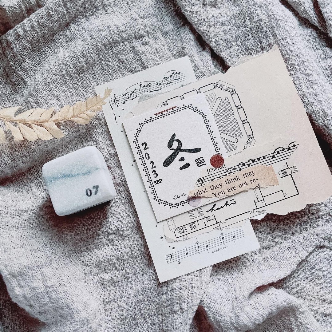 冬_手写字大理石印章 - 印章/印台 - 石头 白色