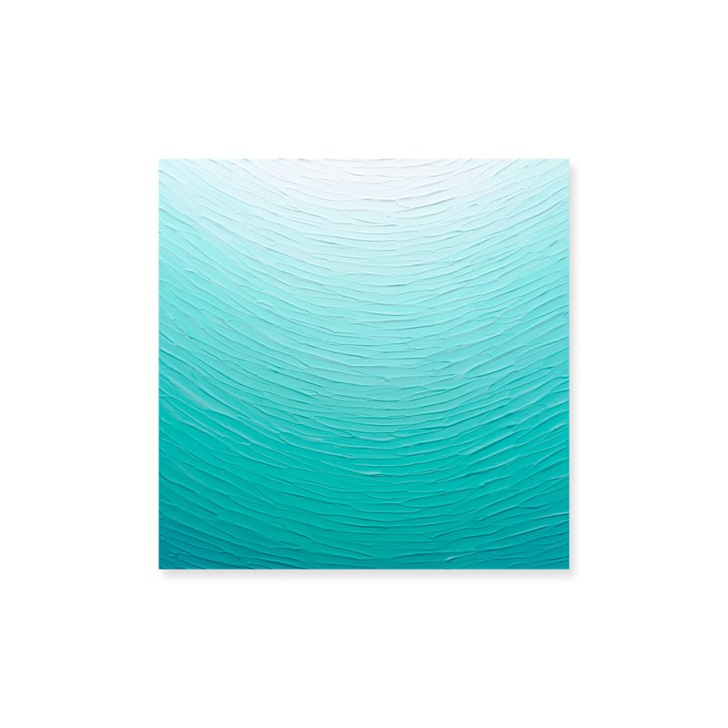 【海洋】蓝绿与白色压克力画/日本制装饰画/客厅挂画/渐变/质感 - 海报/装饰画/版画 - 压克力 绿色