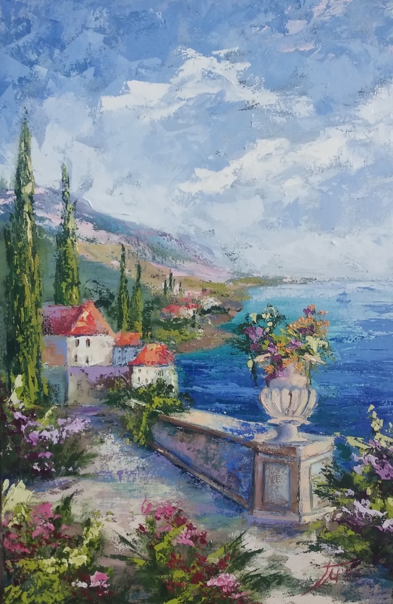 Original art. Painting canvas original. Artwork.mediterranean - 海报/装饰画/版画 - 其他材质 多色