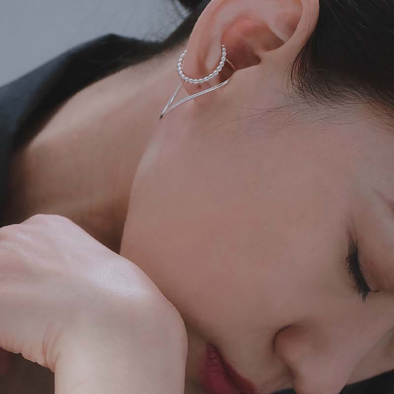 生之旋律双 925纯银指戒 - 耳环/耳夹 - 纯银 