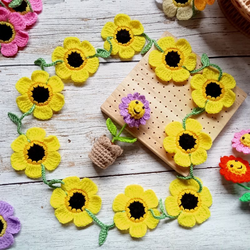 项链，花痴，纱线，钩针项链 - 长链 - 压克力 多色