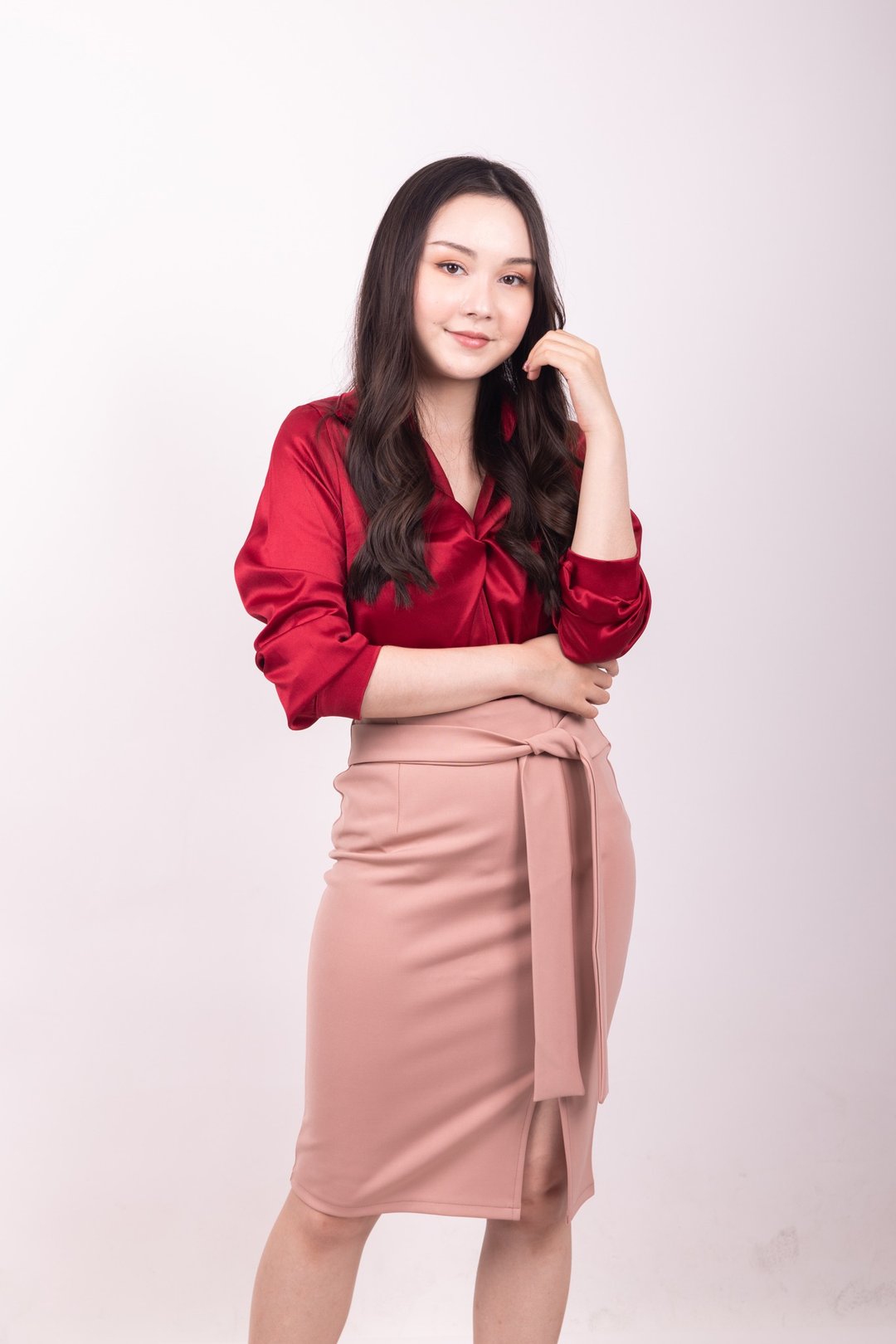襯衫 浪漫紅 Sofia Shirt in Red - 女装衬衫 - 环保材料 红色