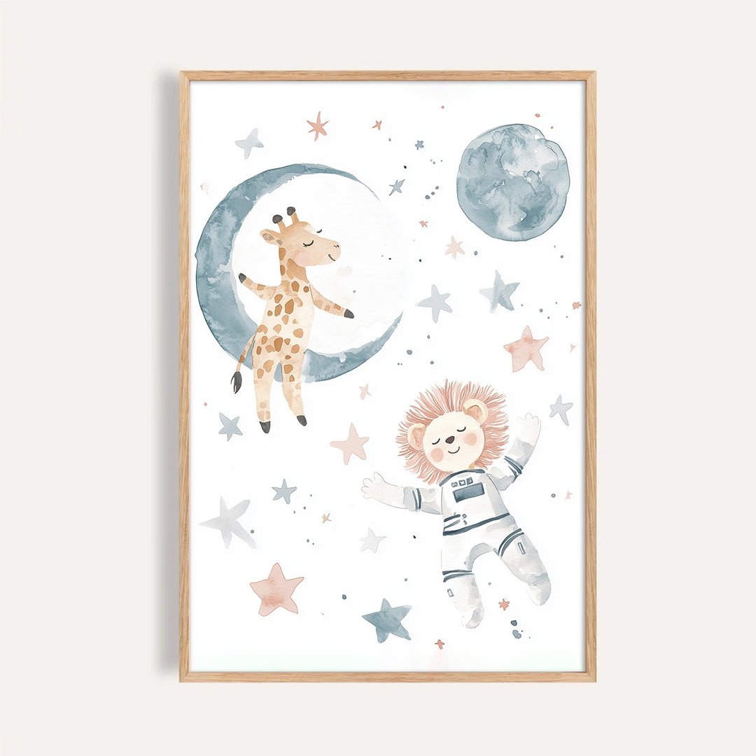 梦游星河 Moon Dreamers / 童话系列插画挂画 / 艺术无框输出 - 海报/装饰画/版画 - 纸 