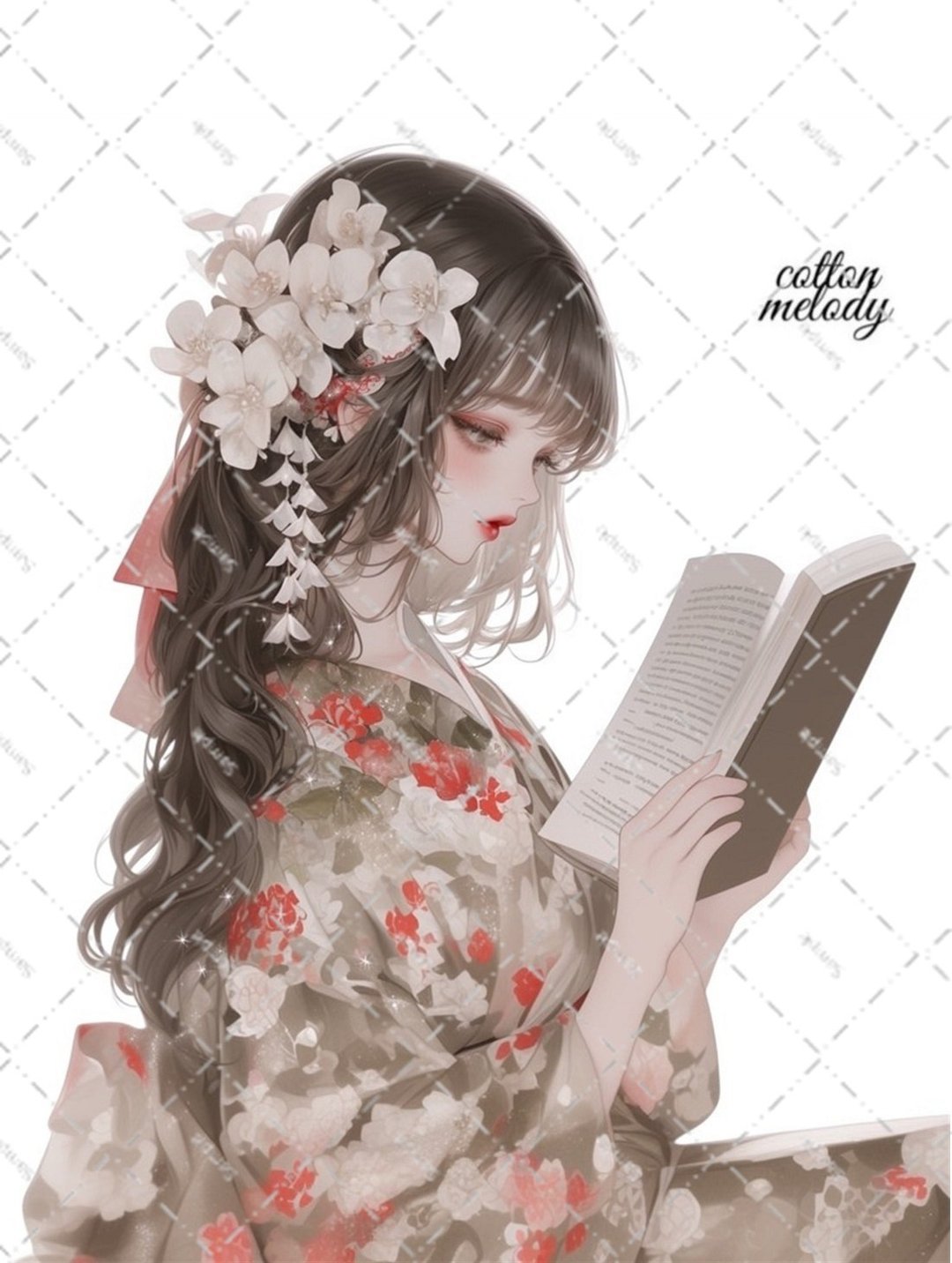 original sticker no.6188 人物贴纸 原创贴纸 人像贴纸 女孩贴纸 原创人物贴纸 - 贴纸 - 纸 