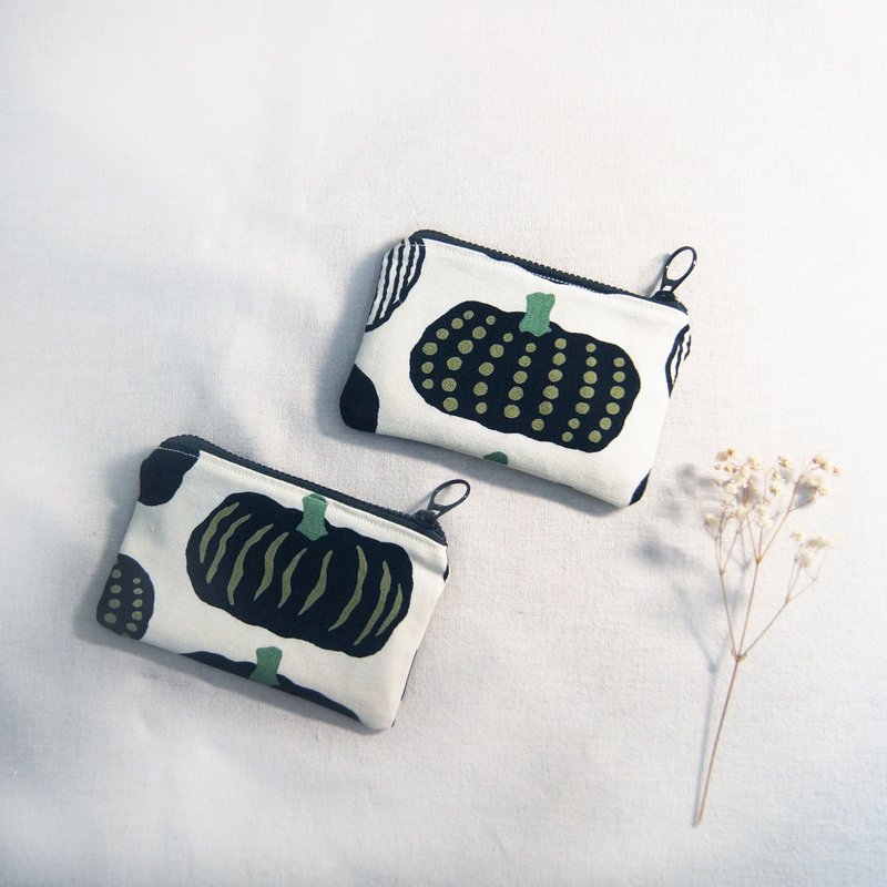 现货南瓜零钱包小包钥匙包 - 零钱包 - 棉．麻 黑色