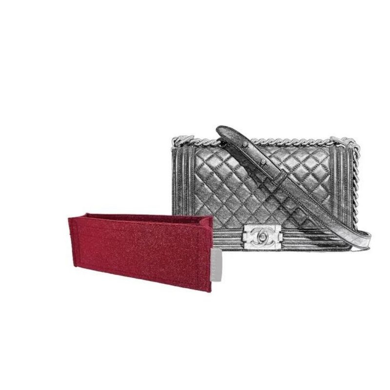 【香港制造|韩国绒布】手制内袋 Chanel Boy Medium 25cm (Old) - 化妆包/杂物包 - 其他材质 多色