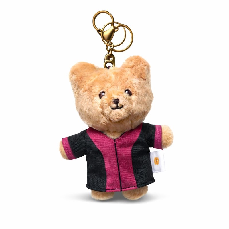 检察官小熊 玩偶钥匙圈 免费布标烫字 - 钥匙链/钥匙包 - 聚酯纤维 