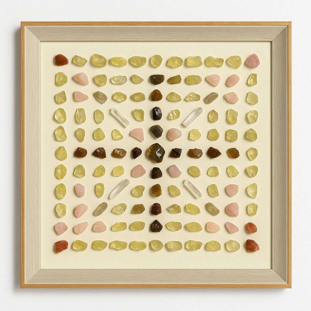 招财招人缘 | 手工水晶能量画 - 摆饰 - 木头 