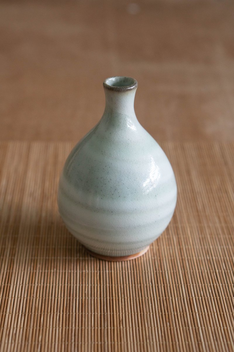 白色条纹花器 - 花瓶/陶器 - 瓷 白色