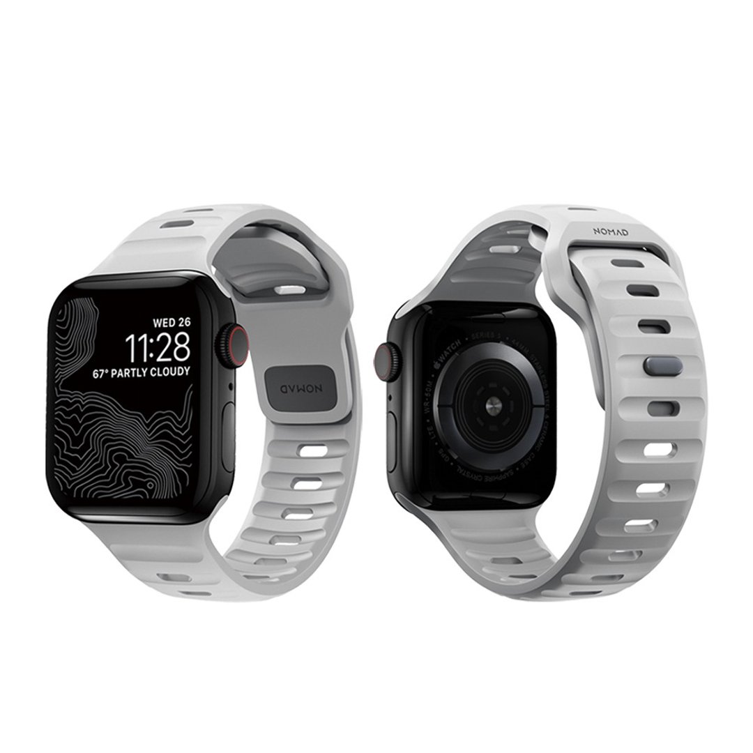 美国NOMAD Apple Watch专用运动风FKM橡胶表带-44/42mm-月球灰 - 其他 - 橡胶 灰色