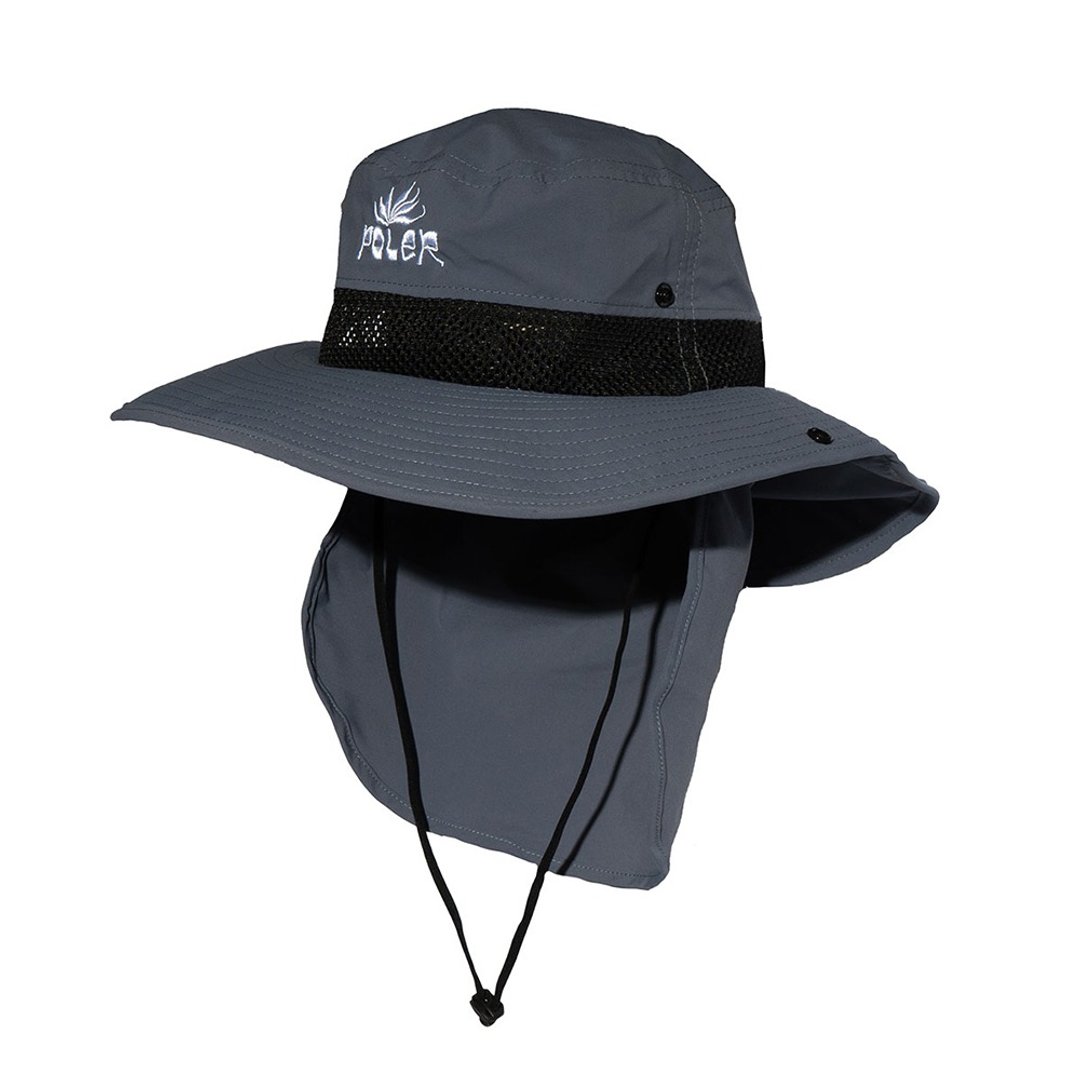 日本限定 POLER 2WAY LONG BRIM SUNGUARD HAT 战术渔夫帽 灰蓝色 - 帽子 - 其他材质 灰色