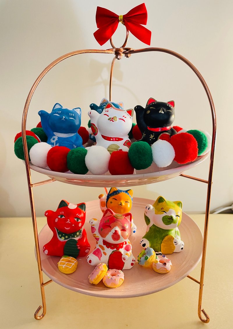 招财猫香薰石 - 香薰/精油/线香 - 其他材质 白色