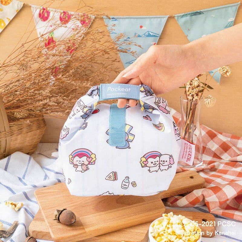 好日子 | Pockeat环保食物袋(小食袋)-OPEN!联名-条纹款 - 便当盒/饭盒 - 塑料 白色